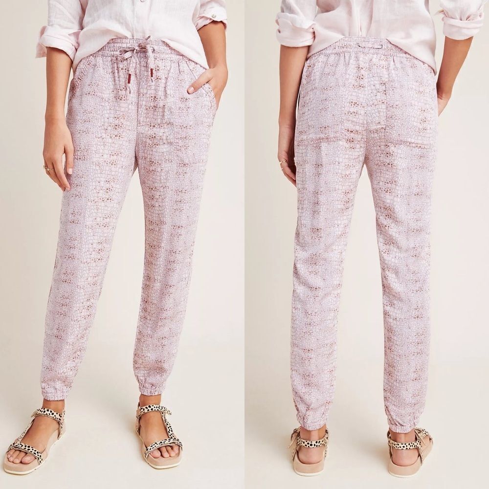 Anthropologie Orana Printed Reptile Lyocell Joggers